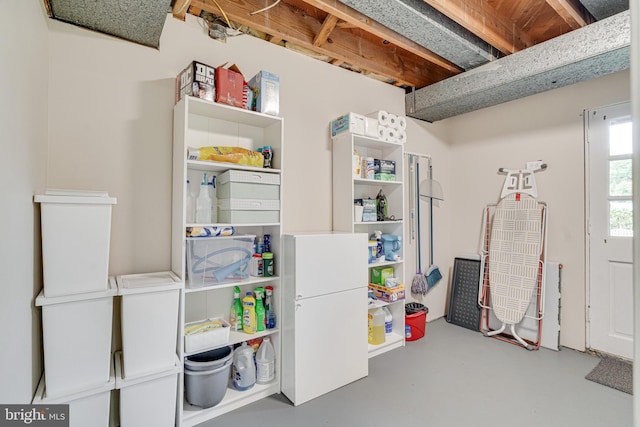 view of storage room