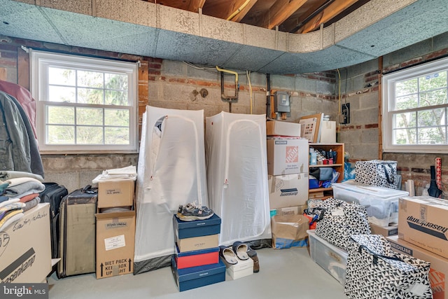 view of basement