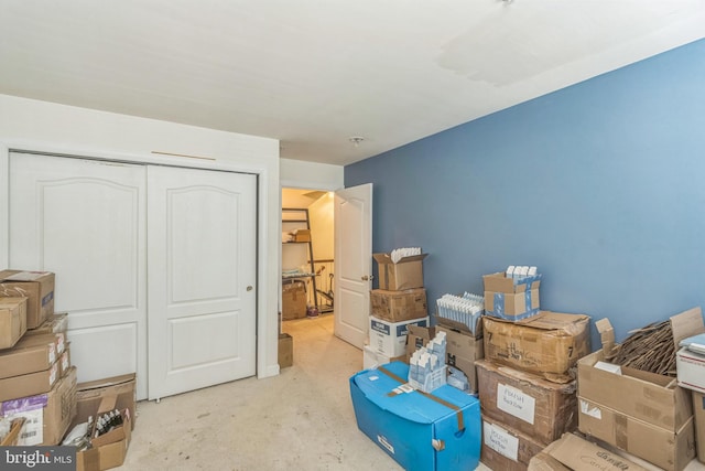 view of storage room