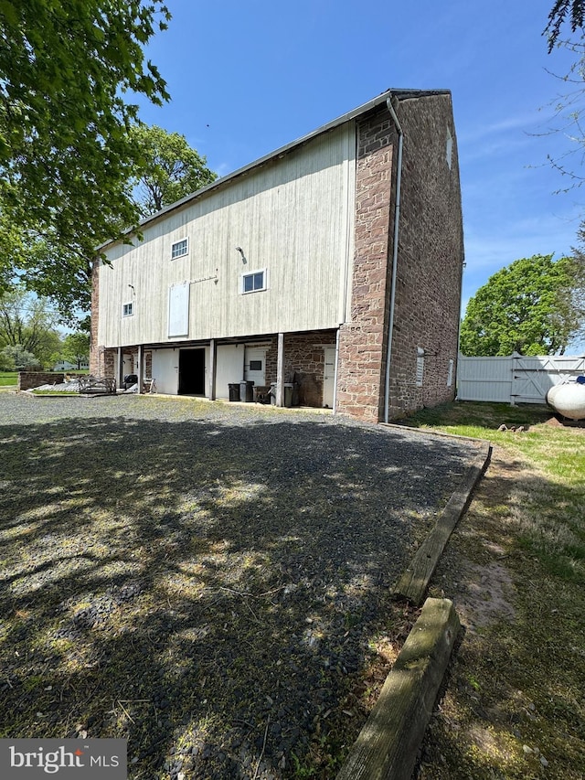 exterior space featuring fence