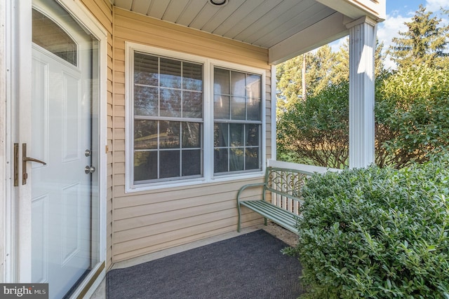 exterior space with a porch