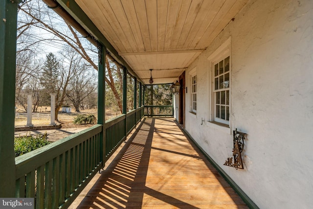 exterior space featuring covered porch