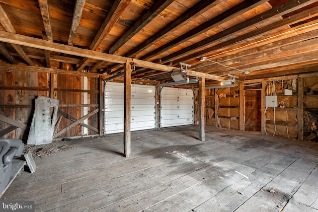 garage featuring electric panel