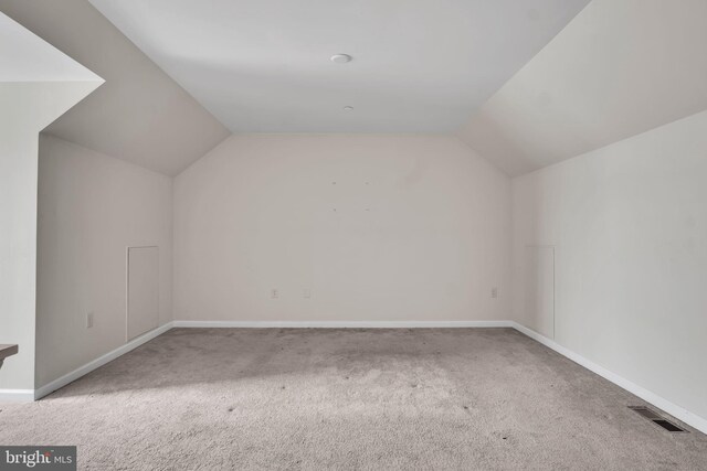 730 Farmwood Ln, Lebanon, PA 17042 - additional living space with lofted ceiling, carpet flooring, and baseboards