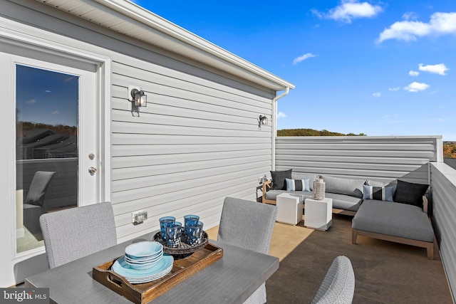 view of patio with outdoor lounge area