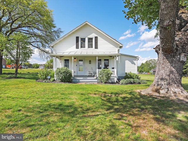 1691 Wakeman Mill Rd, Front Royal, VA 22630 - bungalow-style home with a front yard and covered porch