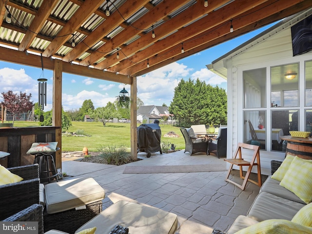 1691 Wakeman Mill Rd, Front Royal, VA 22630 - view of patio / terrace featuring a grill, outdoor dining space, and an outdoor hangout area