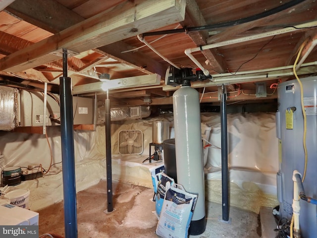 1691 Wakeman Mill Rd, Front Royal, VA 22630 - unfinished basement with water heater