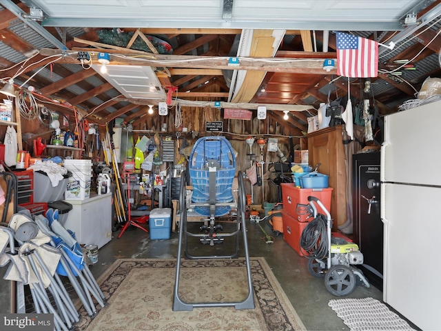 1691 Wakeman Mill Rd, Front Royal, VA 22630 - garage featuring freestanding refrigerator