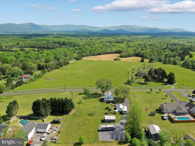1691 Wakeman Mill Rd, Front Royal, VA 22630 - drone / aerial view with a mountain view, a rural view, and a view of trees