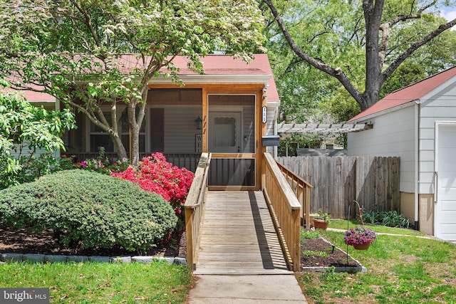 111 Linden Ave, Pasadena, MD 21122 - view of exterior entry with fence