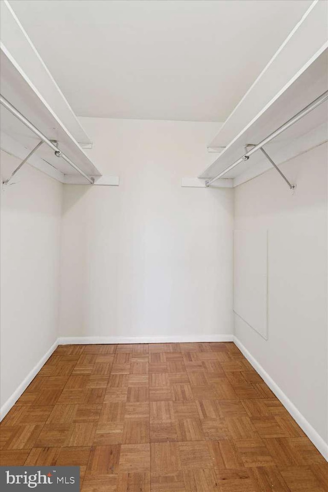 view of walk in closet