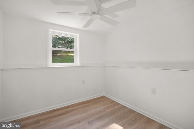 3604 Ripplingbrook Ct, Bowie, MD 20721 - empty room with baseboards, a ceiling fan, and wood finished floors