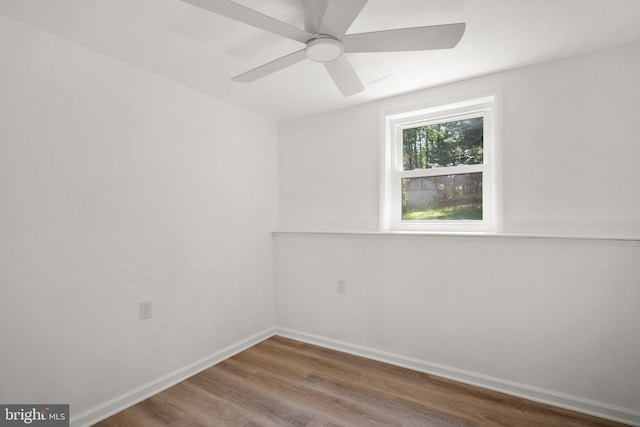 3604 Ripplingbrook Ct, Bowie, MD 20721 - spare room with baseboards, ceiling fan, and wood finished floors