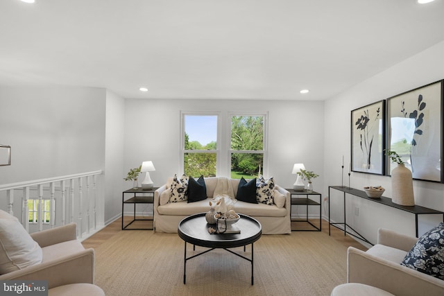 3604 Ripplingbrook Ct, Bowie, MD 20721 - living room featuring recessed lighting, baseboards, and wood finished floors
