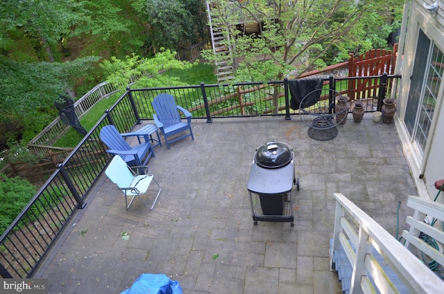 5849 Colfax Ave, Alexandria, VA 22311 - view of patio / terrace with fence and a fire pit