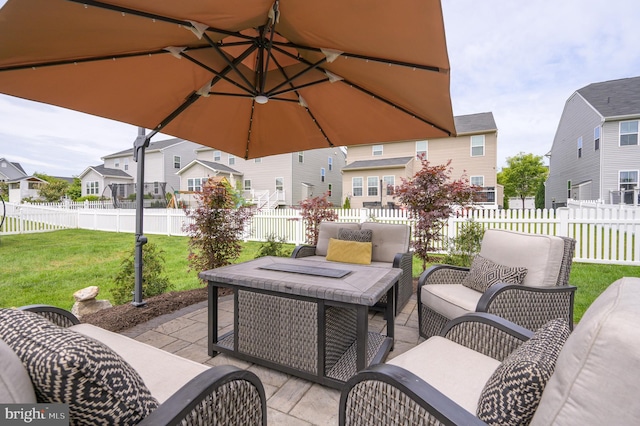 109 Manila Pl, Stephenson, VA 22656 - view of patio / terrace with an outdoor hangout area and a residential view