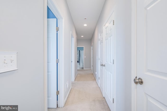 109 Manila Pl, Stephenson, VA 22656 - hallway with light carpet, recessed lighting, and baseboards
