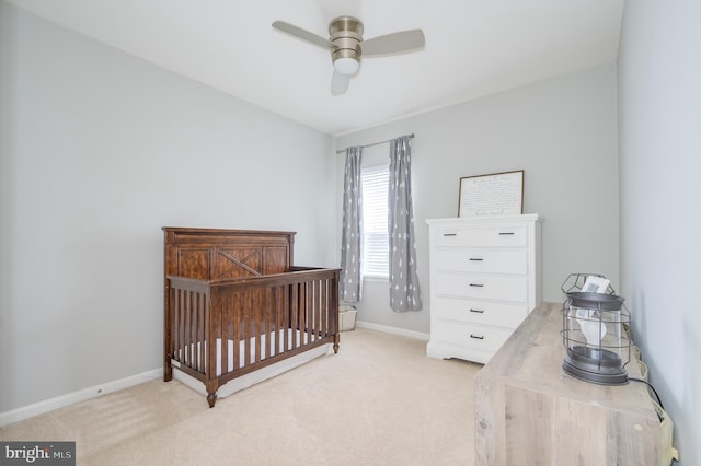 109 Manila Pl, Stephenson, VA 22656 - bedroom featuring light carpet, baseboards, and a ceiling fan