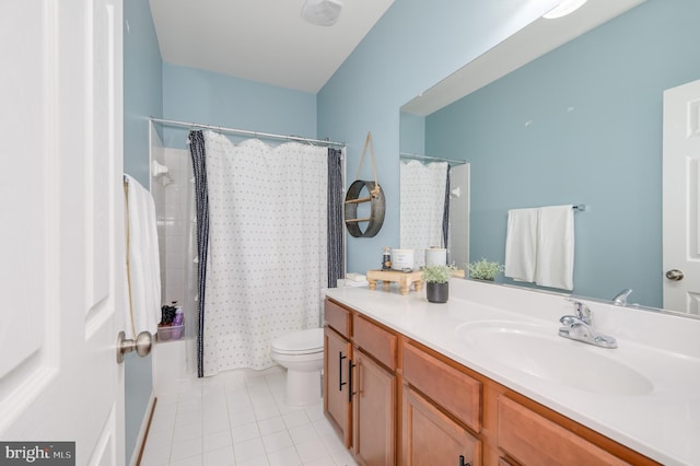 109 Manila Pl, Stephenson, VA 22656 - full bathroom featuring tile patterned flooring, toilet, vanity, and shower / tub combo with curtain