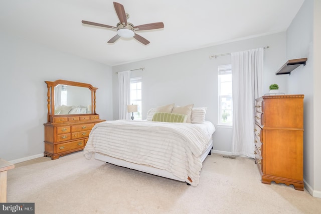 109 Manila Pl, Stephenson, VA 22656 - bedroom featuring light colored carpet, ceiling fan, and baseboards