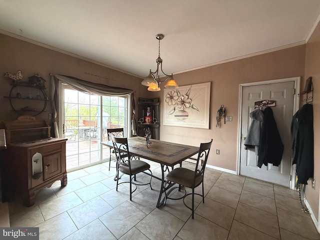 11 Morlatton Rd, Douglassville, PA 19518 - dining room with crown molding, light tile patterned floors, and baseboards