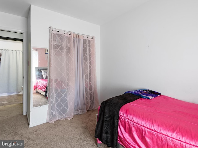 view of carpeted bedroom