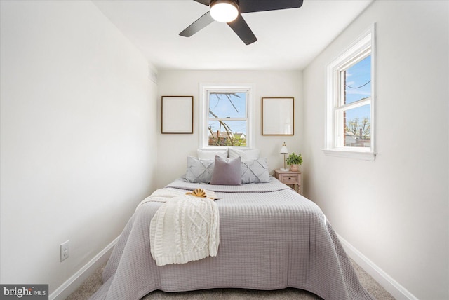 577 Lucia Ave, Baltimore, MD 21229 - bedroom with baseboards, carpet flooring, and a ceiling fan