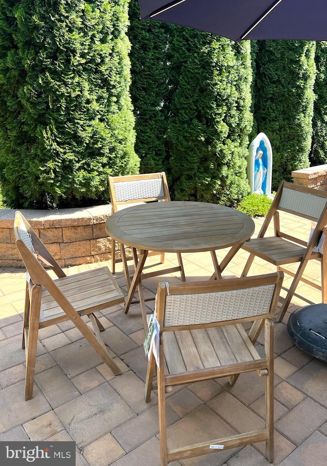 view of patio / terrace featuring outdoor dining area