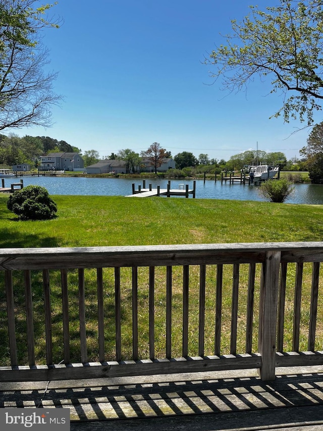 water view with a dock
