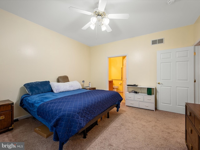 628 Allegheny Cir, Woodstock, VA 22664 - carpeted bedroom with ceiling fan and ensuite bath
