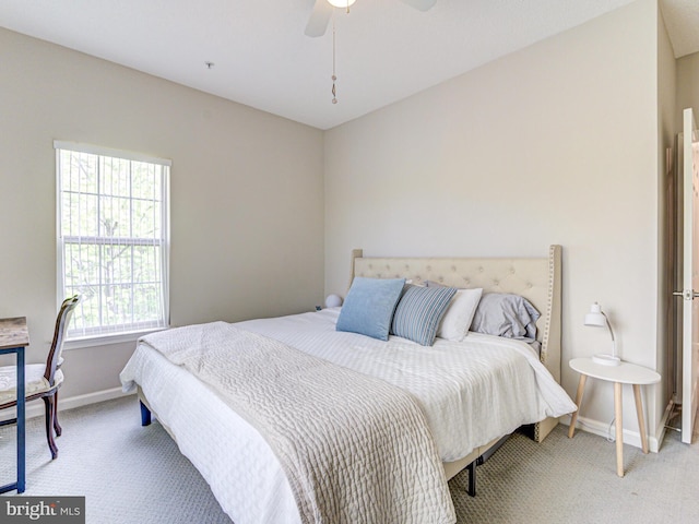 1720 Lake Shore Crest Dr Unit 35, Reston, VA 20190 - bedroom featuring ceiling fan, light carpet, and baseboards