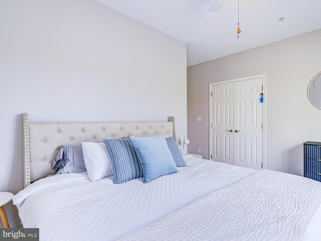 1720 Lake Shore Crest Dr Unit 35, Reston, VA 20190 - bedroom featuring a closet and a ceiling fan