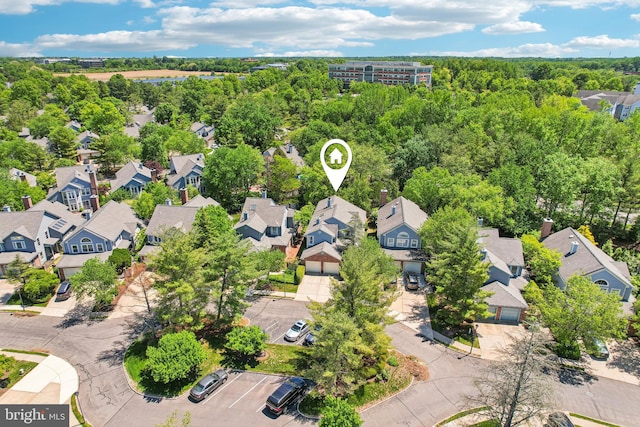 aerial view of residential area