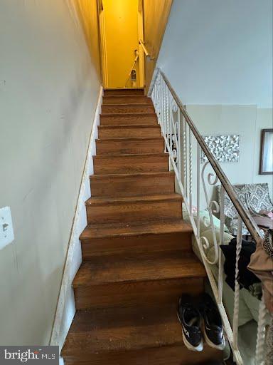 807 Spruce St, Camden, NJ 08103 - staircase with wood finished floors