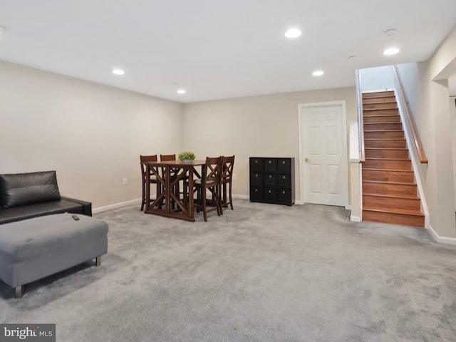 29 Norwood Ln, Fredericksburg, VA 22406 - interior space with carpet flooring, baseboards, and stairway
