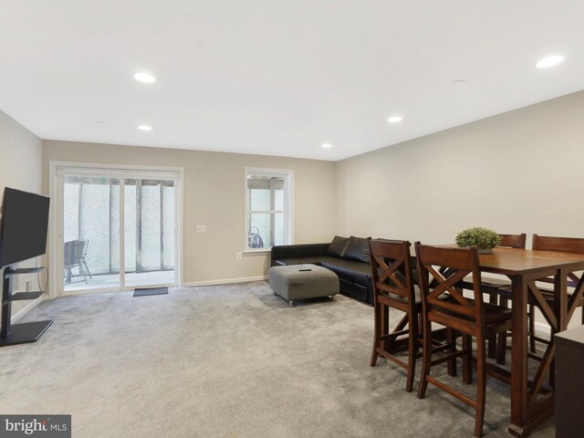29 Norwood Ln, Fredericksburg, VA 22406 - carpeted dining space featuring recessed lighting and baseboards