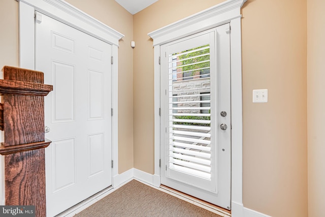 entryway with baseboards