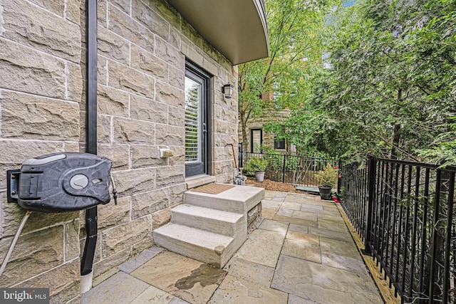 view of patio with fence