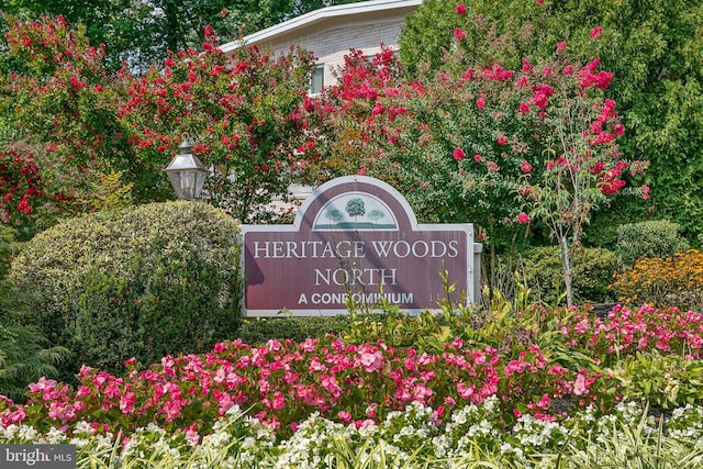 view of community sign