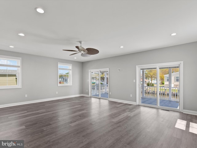 36986 Blue Teal Rd, Selbyville, DE 19975 - spare room with a ceiling fan, recessed lighting, and a wealth of natural light