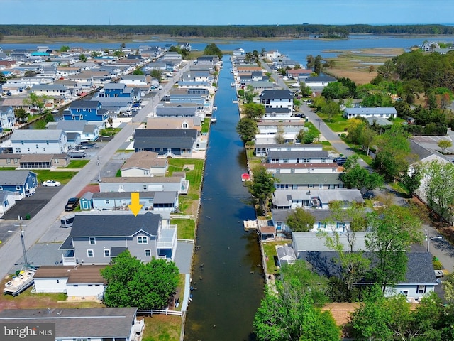36986 Blue Teal Rd, Selbyville, DE 19975 - bird's eye view with a water view and a residential view