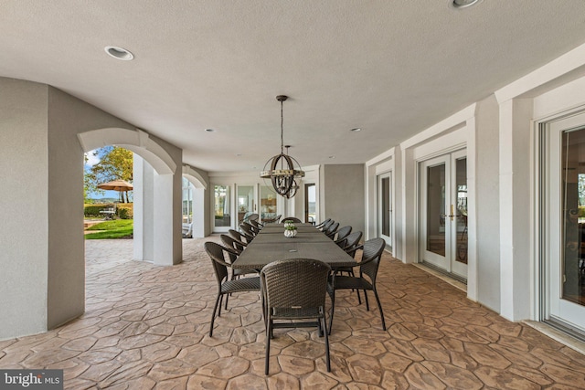 285 Eagle Hill Rd, Pasadena, MD 21122 - view of patio / terrace with french doors and outdoor dining area