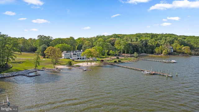 285 Eagle Hill Rd, Pasadena, MD 21122 - property view of water with a view of trees and a dock
