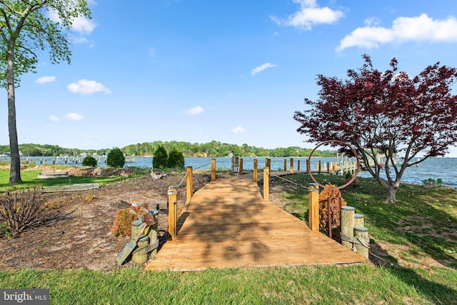 285 Eagle Hill Rd, Pasadena, MD 21122 - view of dock with a water view