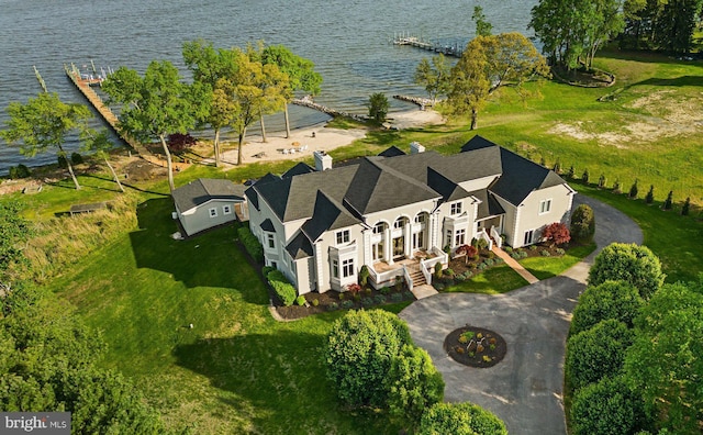 285 Eagle Hill Rd, Pasadena, MD 21122 - bird's eye view with a water view