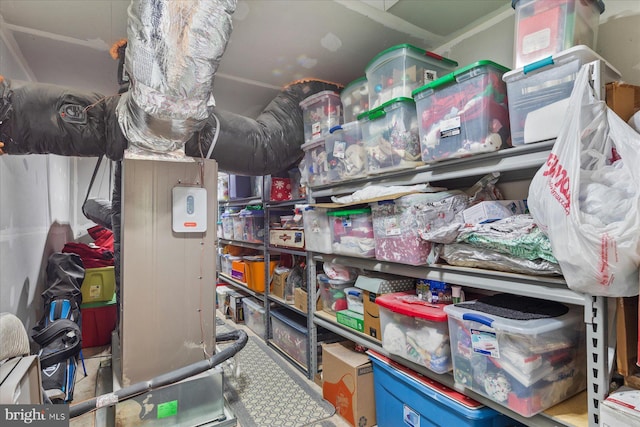 view of storage area