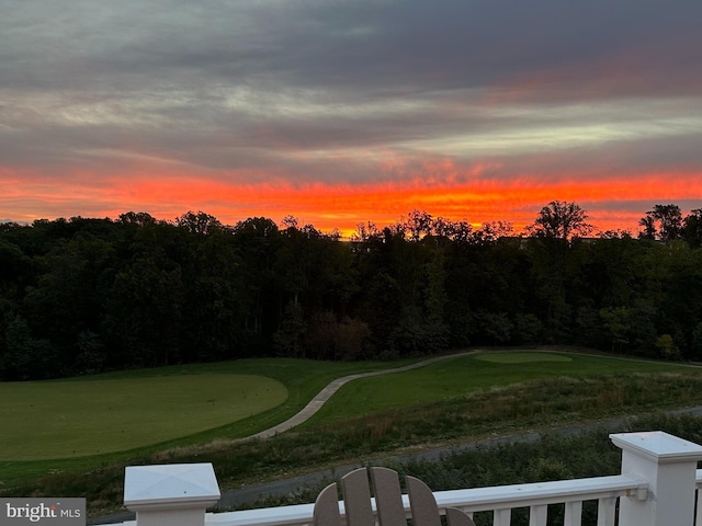exterior space with view of golf course