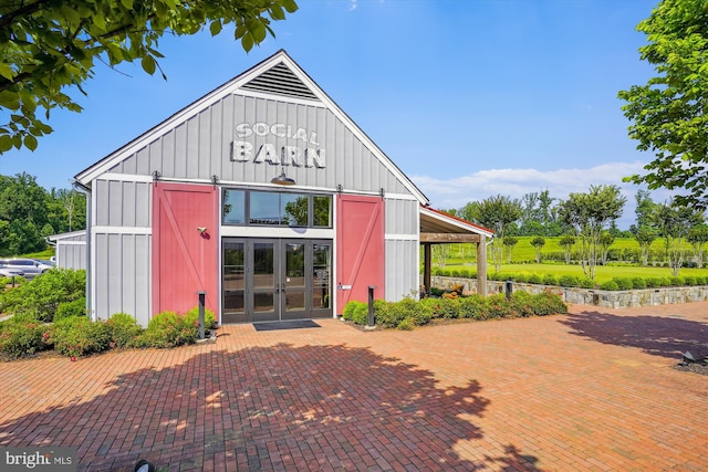 17438 Southern Shores Dr, Dumfries, VA 22026 - view of outbuilding featuring french doors