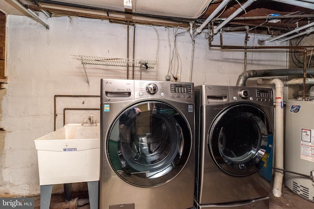 2948 Normandy Rd, Ardmore, PA 19003 - laundry room with gas water heater and separate washer and dryer